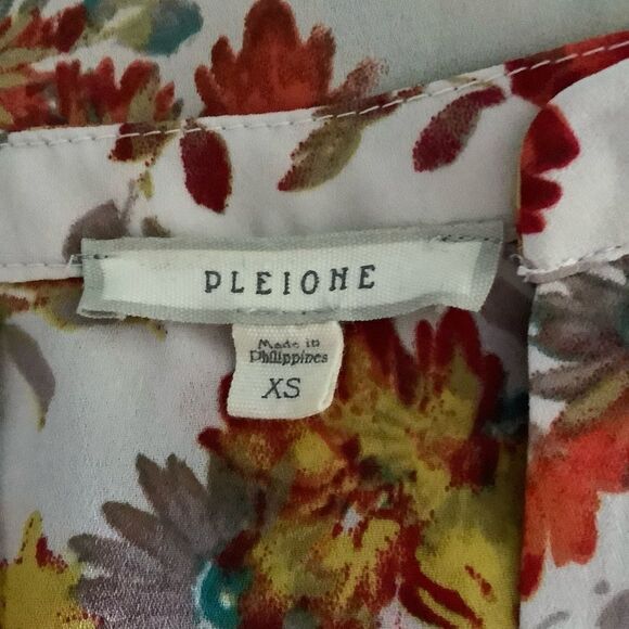 PLEIONE Floral Popover Long Roll-up Sleeves Blouse - Picture 8 of 11